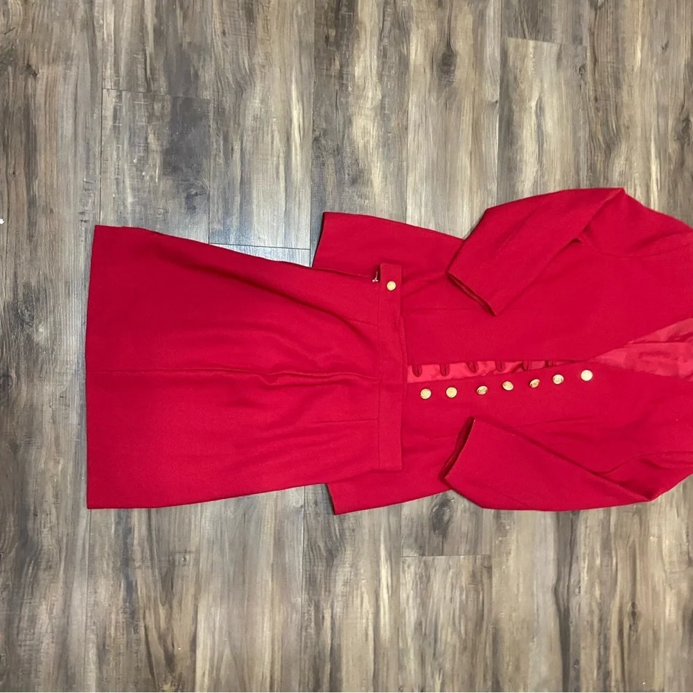 Vintage Beechers Brook Red Blazer and Skirt Set - Picture 3 of 6